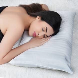 Wakeup India Microfibre Sleeping Pillow Pack of 2 Solid Comfy Buddy Fiber