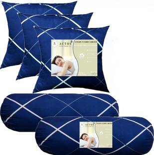 ACTOS 3 Cushion And 2 Microfibre Geometric Bolster Pack of 5