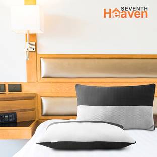 Seventh Heaven Premium Comfort 3D Conjugated Microfiber Fiber Pillow set of 2 ( 17x27 in ) Microfibre Solid Sleeping Pillow Pack of 2