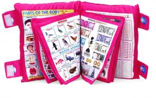 Shyam Techno Learning Cushion Pillow Cum Book with English Alphabets, Animals Names, Numbers