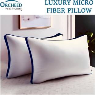 ORCHEED Luxurious Microfibre Pillow for Sleeping, Box Pillow, Ultrasoft Cloud Pillow Microfibre Solid Sleeping Pillow Pack of 1