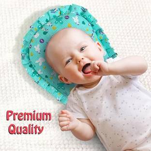 Omsurajiya BABY SEED PILLOW, Pillow for Newborn Baby-Round Head Shaping Pillow, 0-12 Months Mustard Seeds, Microfibre Animals Baby Pillow Pack of 1