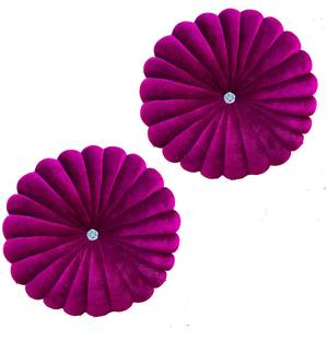 lala hathrasi Polyester Fibre Solid Cushion Pack of 2