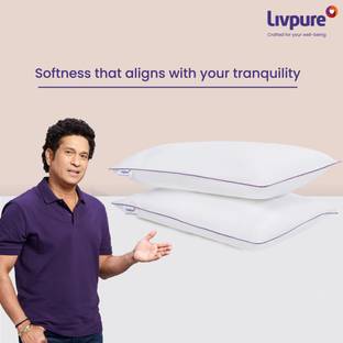 Livpure Smart Microfibre Sleeping Pillow Pack of 4 Solid Cloud Essentia