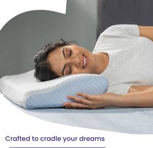 LIVPURE Memory Foam Solid Orthopaedic Pillow Pack of 1