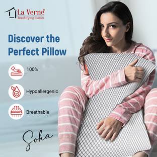 LA VERNE LUXURY Microfibre Geometric Sleeping Pillow Pack of 1