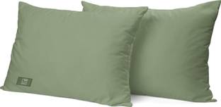 THE WOOD WHITE INDIA Microfiber 16 x 24 Inches or 41 x 61 cm. Microfibre Solid Sleeping Pillow Pack of 2