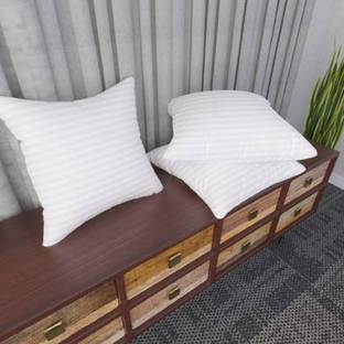VLYSIUM PERFECT SLEEPER Premium sofa pillows 40*40cm cushion fillers for sofa pillows (16x16 cm) Cotton Stripes Cushion Pack of 3
