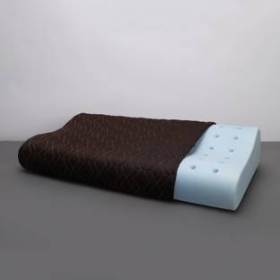 LA VERNE Memory Foam Sleeping Pillow Pack of 1 Geometric Cervical Contour Memory Stomache / Side Sleepers / Anti-Snoring
