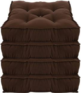 KUBER INDUSTRIES Microfibre Chair Pad Pack of 4 Solid