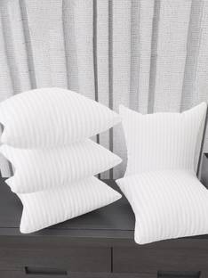 VLYSIUM PERFECT SLEEPER Premium sofa pillows 40*40cm cushion fillers for sofa pillows (16x16 cm) Cotton Stripes Cushion Pack of 5