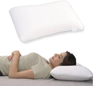 WELLGIVER Memory Foam Sleeping Pillow Pack of 1 Solid Comfort Cloud Orthopedic Pillow for Neck And Shoulder Pain With Zipper Cover -