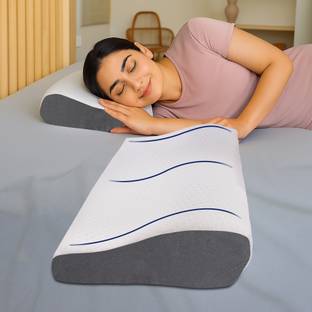 GADDA CO Orthopedic Neck &Shoulder Pain Relief Contour Pillow for Spondylitis Neck Relief Memory Foam Solid Sleeping Pillow Pack of 1