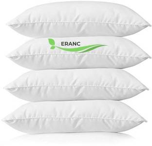 ERANC LUXURY Cotton Solid Sleeping Pillow Pack of 4