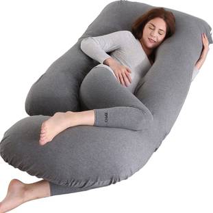 JAGA HOME DECOR Cotton Solid Pregnancy Pillow Pack of 1