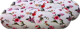 Swikon star Microfibre Bolster Pack of 2 Floral