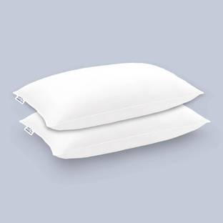 GADDA CO Hollow Sleeping Fiber Pillow | Height Adjustable Sleeping Pillow, Polyester Fibre Solid Sleeping Pillow Pack of 2
