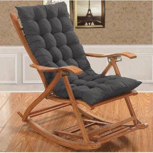 Daddy Cool Polyester Fibre Chair Pad Pack of 1 Solid Rocking Chair Cushion