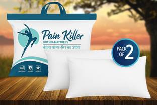 Pain killer ortho mattress Microfibre Solid Sleeping Pillow Pack of 2