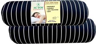 ACTOS Microfibre Bolster Pack of 2 Stripes Round