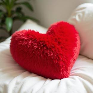 Sleepsia Heart Shape Pillow 13" | Heart Shape Cushion Pillow For Gifting Purpose - Microfibre Toons & Characters Cushion Pack of 1