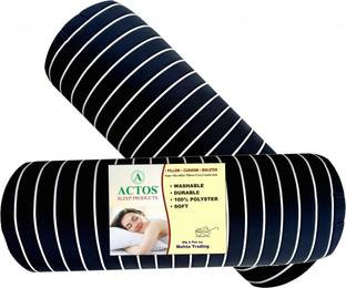 ACTOS Microfibre Bolster Pack of 2 Stripes Round