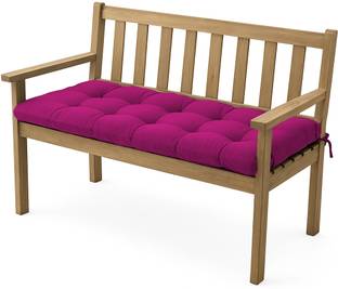 Daddy Cool Polyester Fibre Chair Pad Pack of 1 Solid 18 x 50 Inch Patio Bench Cushion Wine