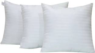 Hoolloomooloo square cushion 18x18 inch fillers for sofa pillow (45*45 cm) Polyester Fibre Stripes Cushion Pack of 3