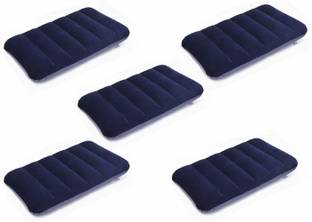 GLAMAXY Polyester Fibre Solid Travel Pillow Pack of 5