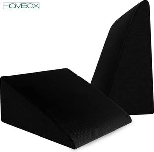 HOMBOX Bed Wedge Pack of 1 (Black) Foam Solid Orthopaedic Pillow Pack of 1