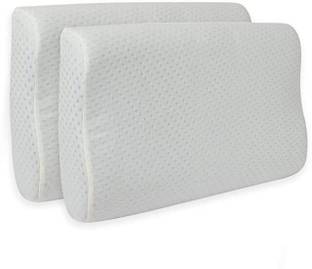 Sleepsia Memory Foam Contour Pillow for Neck Pain Relief, Ergonomic, Cervical Pillow - Memory Foam Memory Foam Contour Shape Orthopaedic Pillow Pack of 2