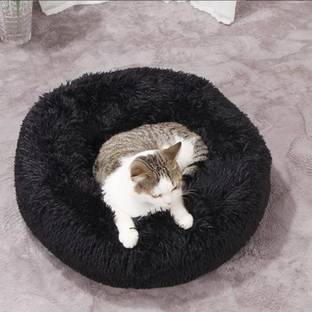 Zexsazone Polyester Fibre Sleeping Pillow Pack of 1 Animals Round donut pet bed