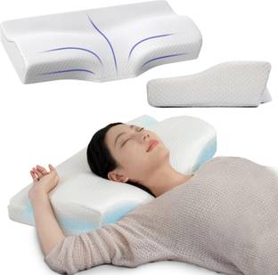 GADDA CO Memory Foam Butterfly Orthopaedic Pillow Memory Foam Solid Sleeping Pillow Pack of 1