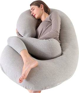 Oyo Baby C-Shape Microfibre Solid Pregnancy Pillow Pack of 1
