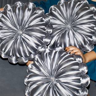 RACCOON Microfibre Cushion Pack of 3 Solid Decorative Touch