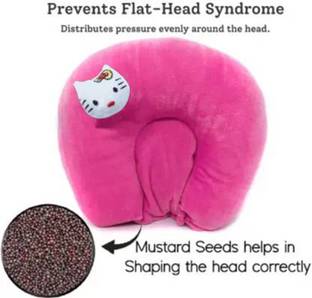 ADRIEL BRINGING JOY Mustard Seeds Solid Baby Pillow Pack of 1