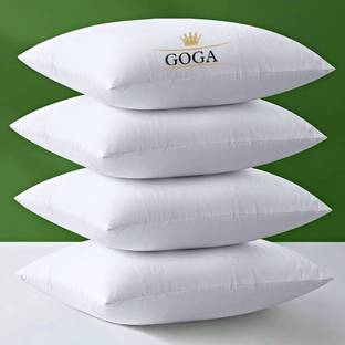 GOGA LUXURY Cotton Solid Sleeping Pillow Pack of 4