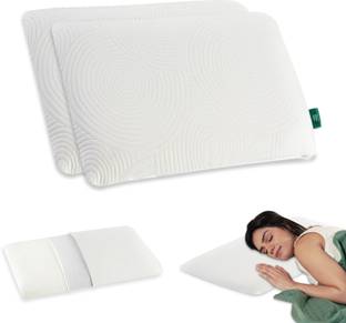 The White Willow King Size Neck and Back Pain Relief Memory Foam Solid Sleeping Pillow Pack of 2