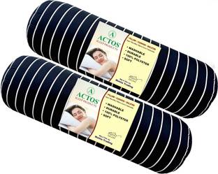 ACTOS Microfibre Bolster Pack of 2 Stripes Round