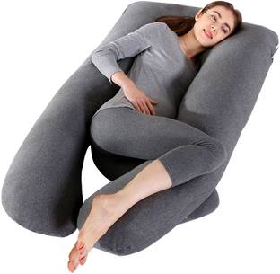 KESHAVE PHARMA U Shape Cotton Solid Pregnancy Pillow Pack of 1