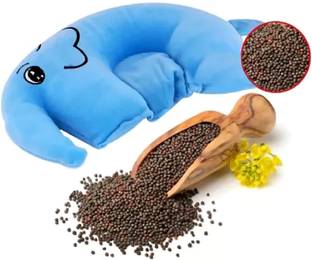 Pseudo Mustard Seeds Baby Pillow Pack of 1 Animals Pillow for Newborn Baby-Round Head Shaping Baby Pillow, 0-12 Months