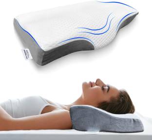 GADDA CO Memory Foam Butterfly Orthopaedic Pillow Memory Foam Solid Sleeping Pillow Pack of 1
