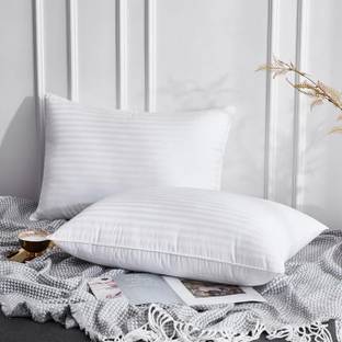 Seventh Heaven Premium Comfort 3D Conjugated Microfiber Fiber Pillows set of 2 ( 16 x 24 in ) Microfibre Stripes Sleeping Pillow Pack of 2