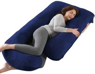 WILD MINT ultra soft j shaped pillow Microfibre, Polyester Fibre Solid Pregnancy Pillow Pack of 1