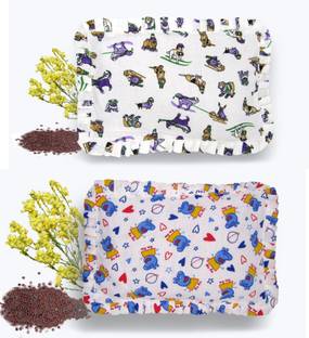 FENZI KIDS Mustard Seeds Baby Pillow Pack of 2 Toons & Characters Mustard(Rai) Pillow For Newborn Baby Round Head Shaping Infant Baby Pillow