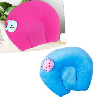 FENZI KIDS Microfibre Baby Pillow Pack of 2 Toons & Characters Mustard Pillow For Newborn Baby Round Head Shaping Baby Pillow