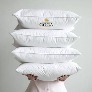 GOGA LUXURY Cotton Solid Sleeping Pillow Pack of 4