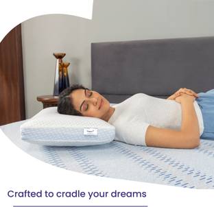 Livpure Smart Breeze Slim size with Perforated and Premium Memory Foam Solid Sleeping Pillow Pack of 2