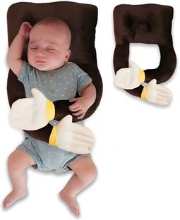 DECRONICS Baby Huggable Body Pillow Soft Newborns Baby Hugging Pillow for 0 To 12 Months Cotton Solid Baby Pillow Pack of 1