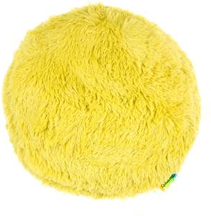 Cyuteenuts Yellow round pillow Microfibre Solid Cushion Pack of 1